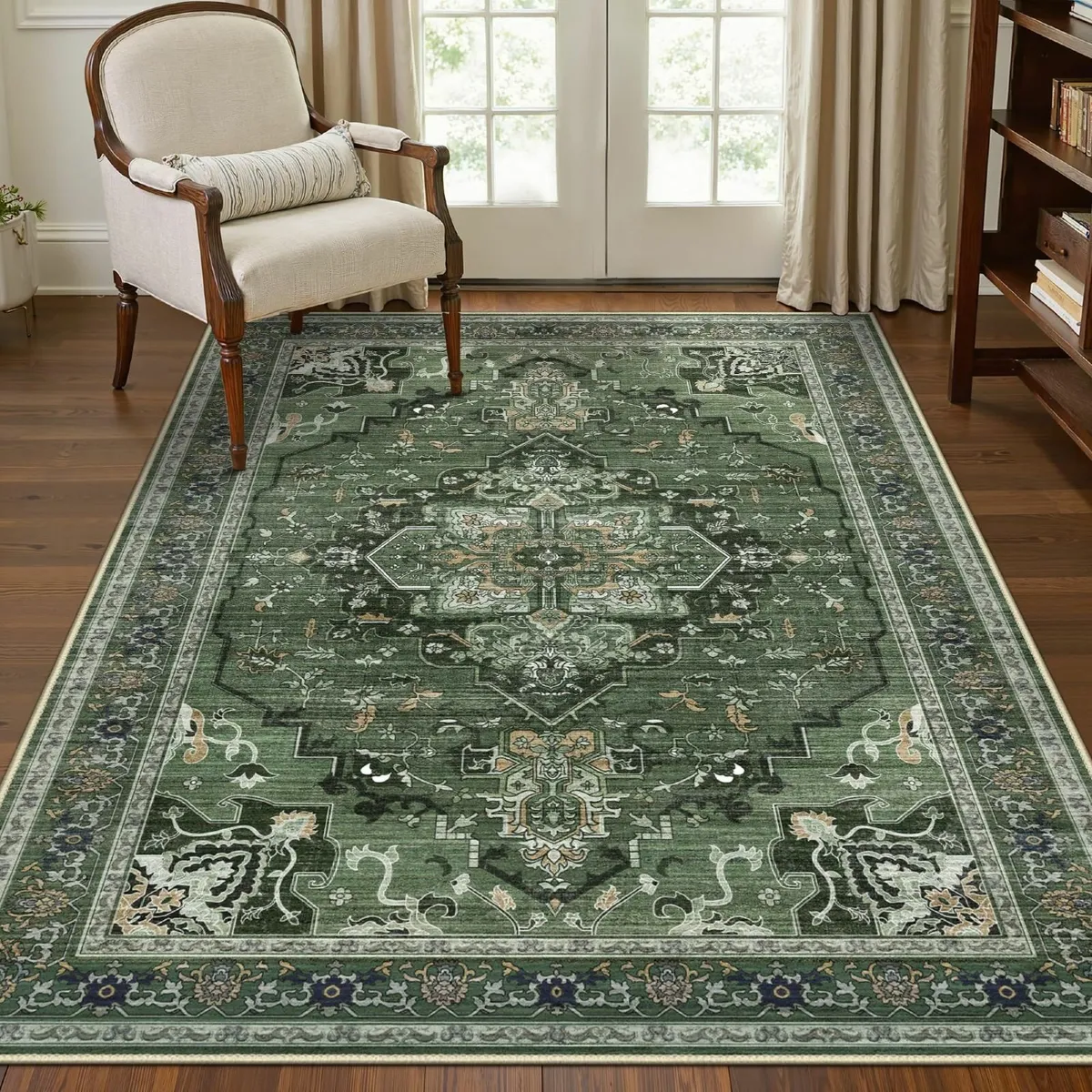 Rugs Living Room160x230cm – Dark Green Large - Image 1