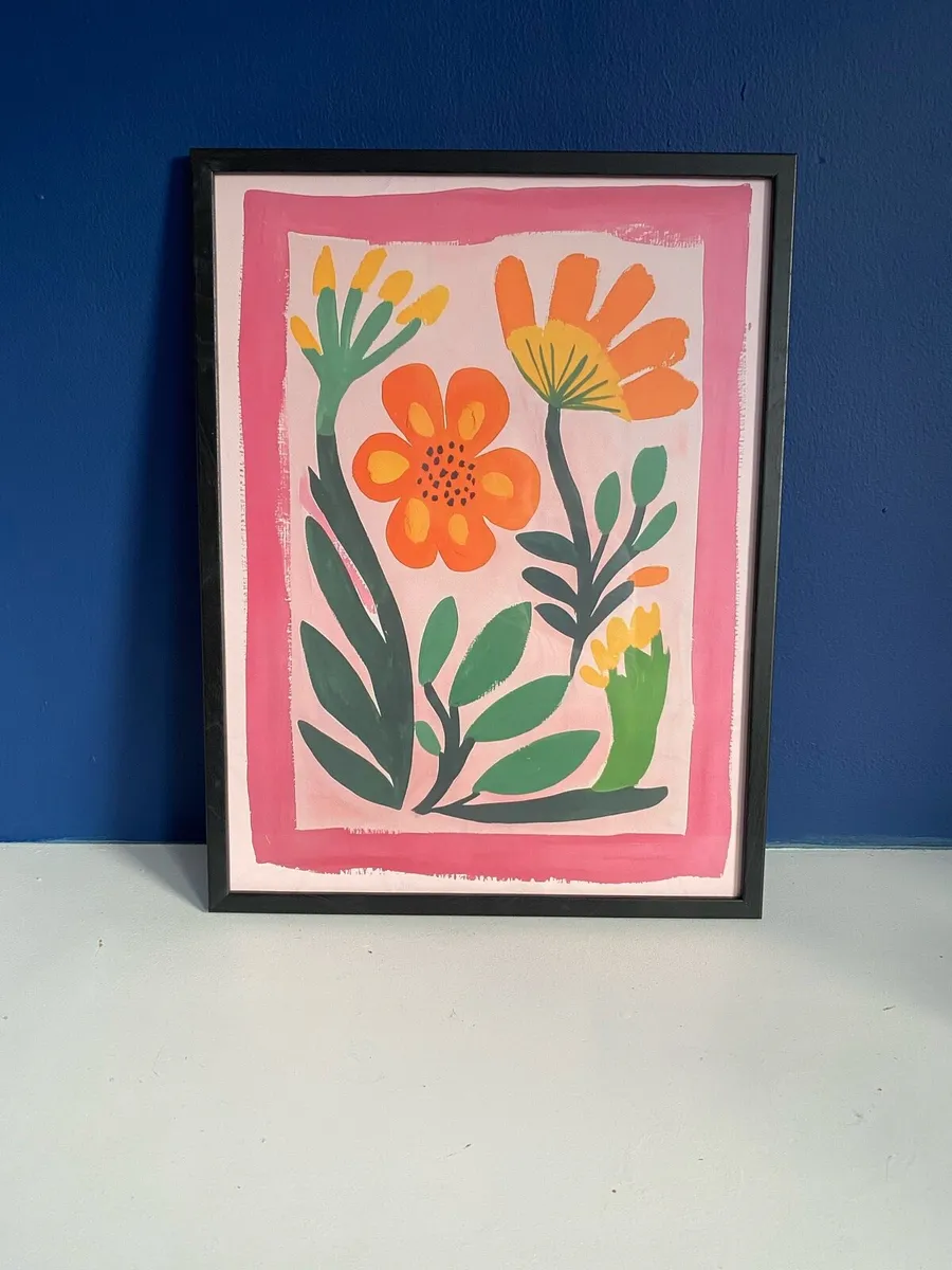 Framed Floral Art Print 40cm x 30cm