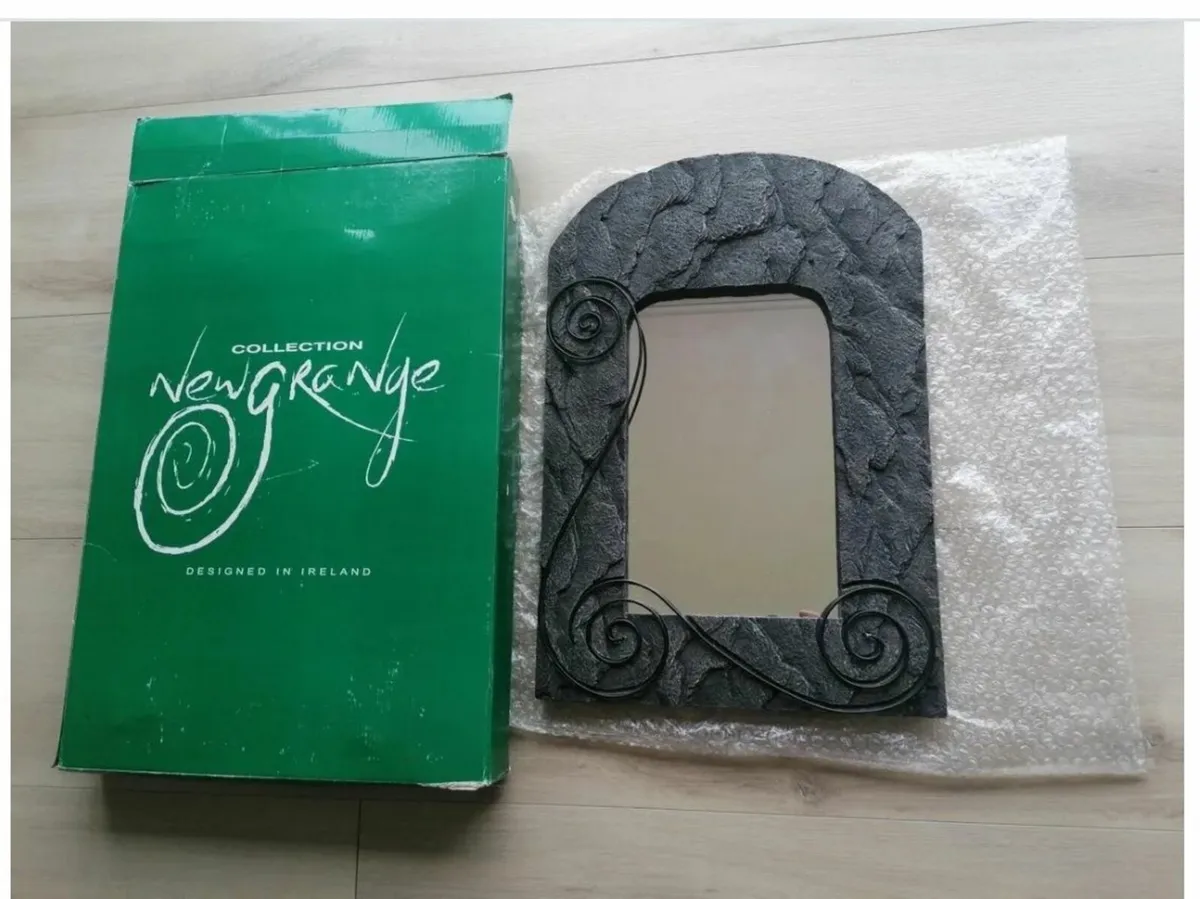 Newgrange framed mirror for sale - Image 2