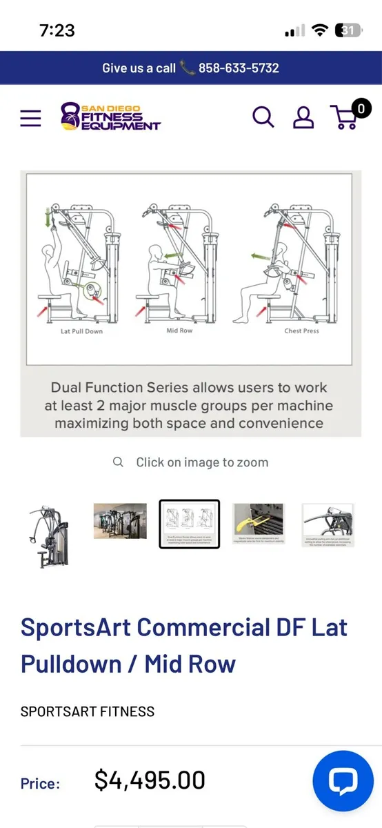 SportsArt 3 in 1 Machine. Lat / chest / pull - Image 4