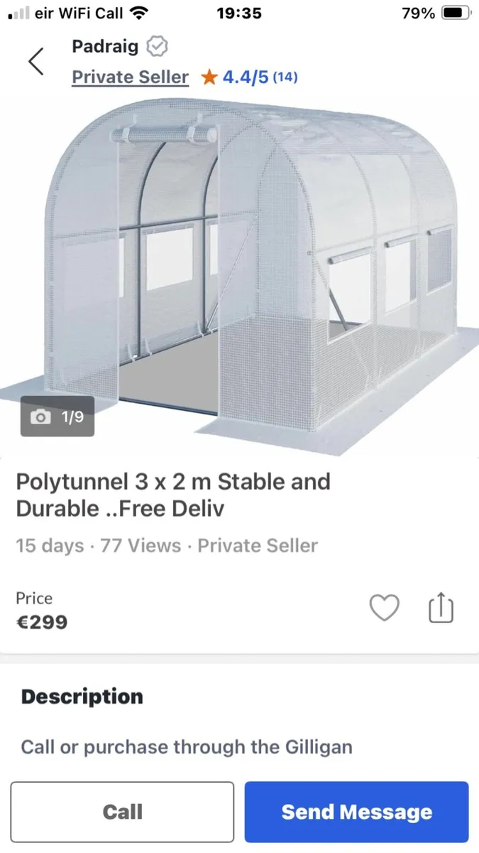 Polytunnel for sale