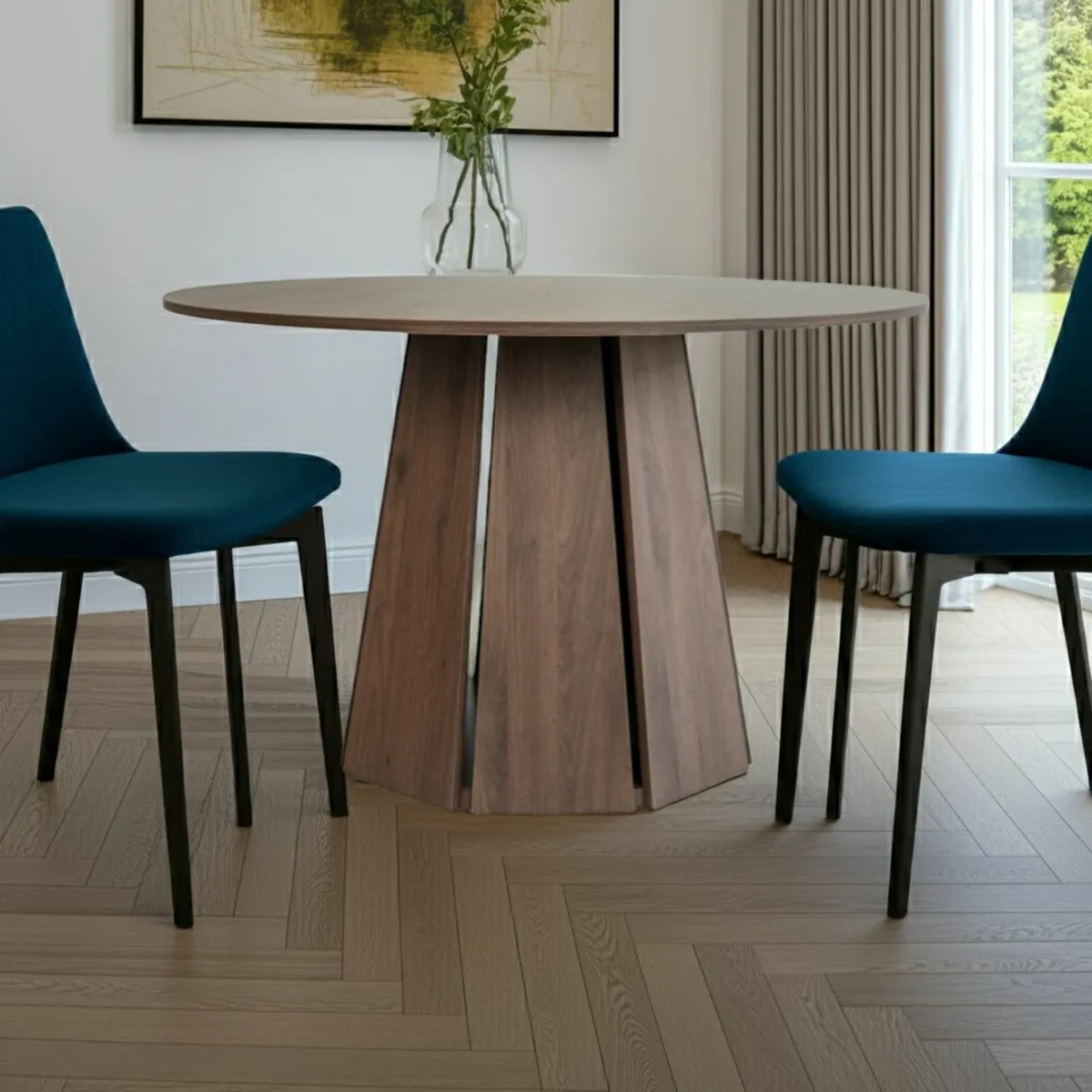 Sterling Extendable Round Dining Table 100-140-180 - Image 1