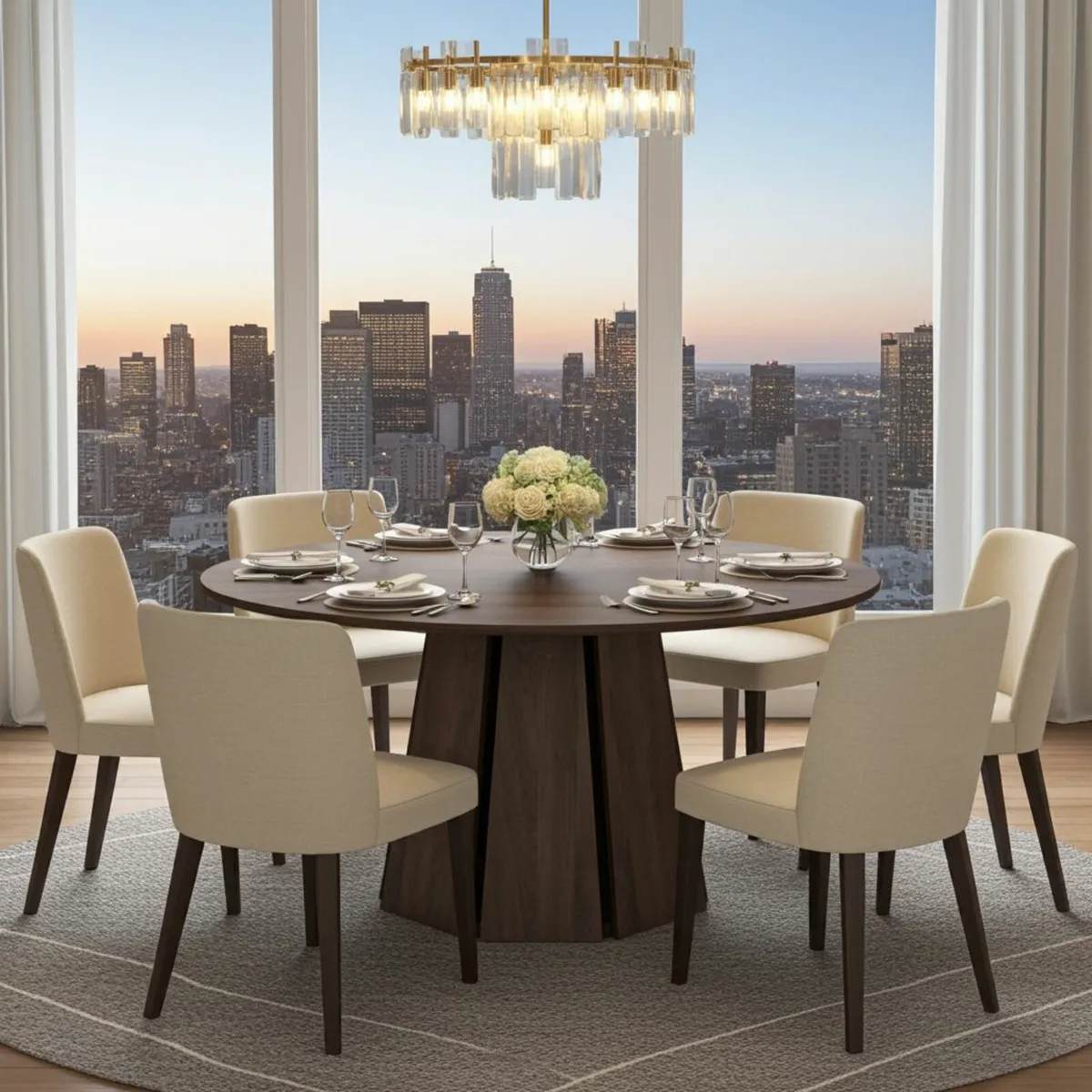 Sterling Extendable Round Dining Table 100-140-180 - Image 4