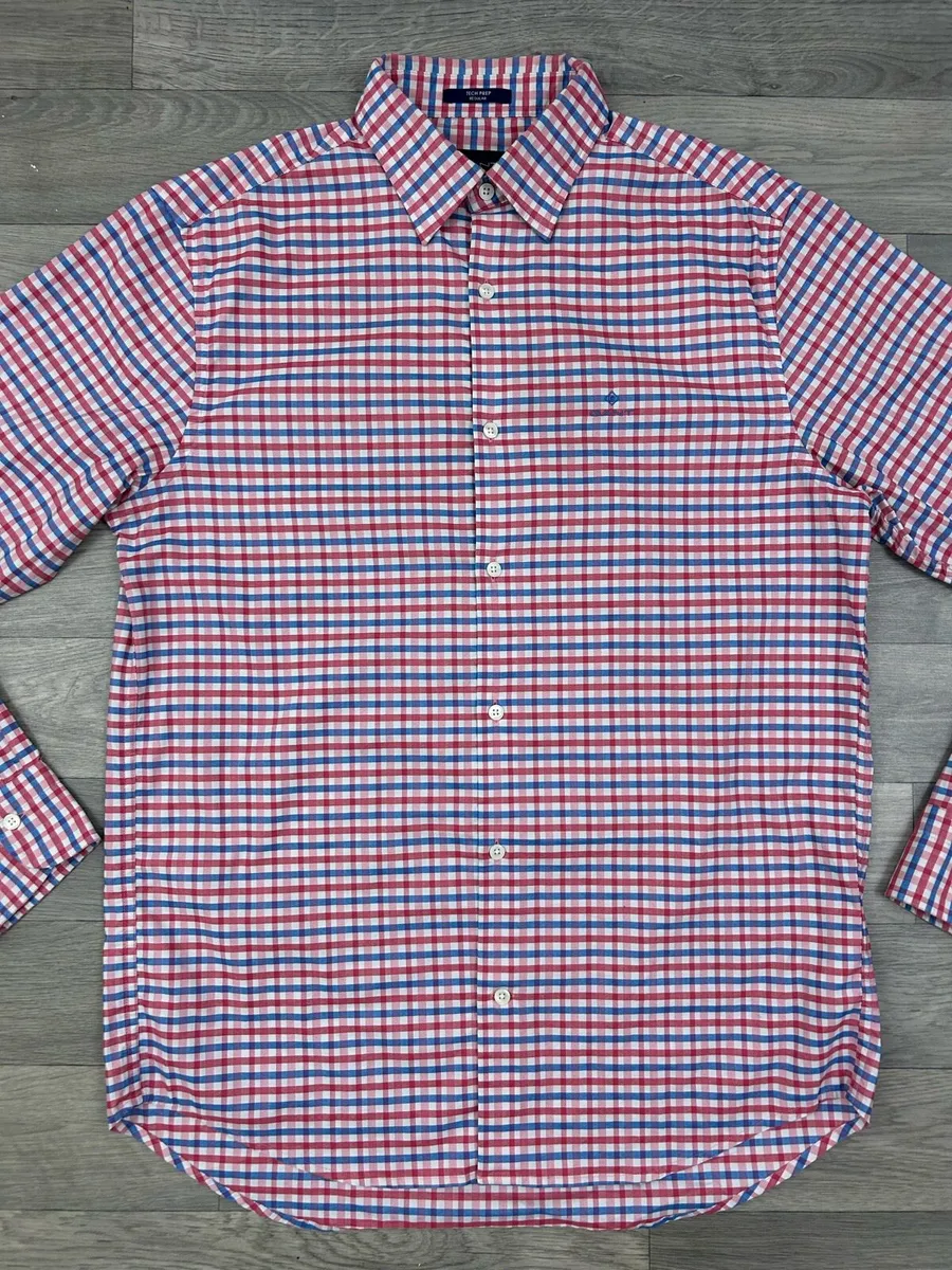 Gant Tech Prep Button Down Check Shirt Mens M/L - Image 2