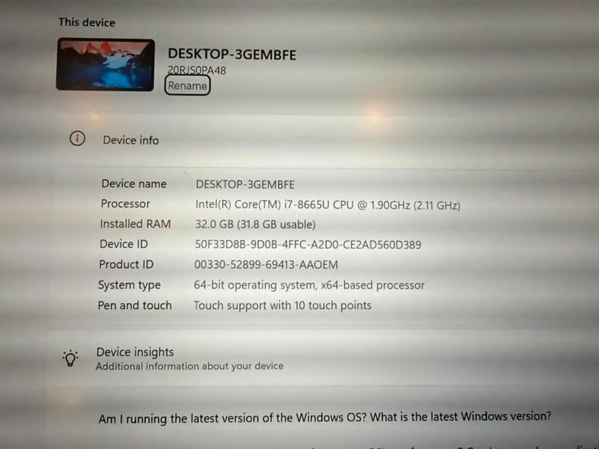Lenovo Thinkpad P43s | i7 | 32GB | 14" Touchscreen - Image 4