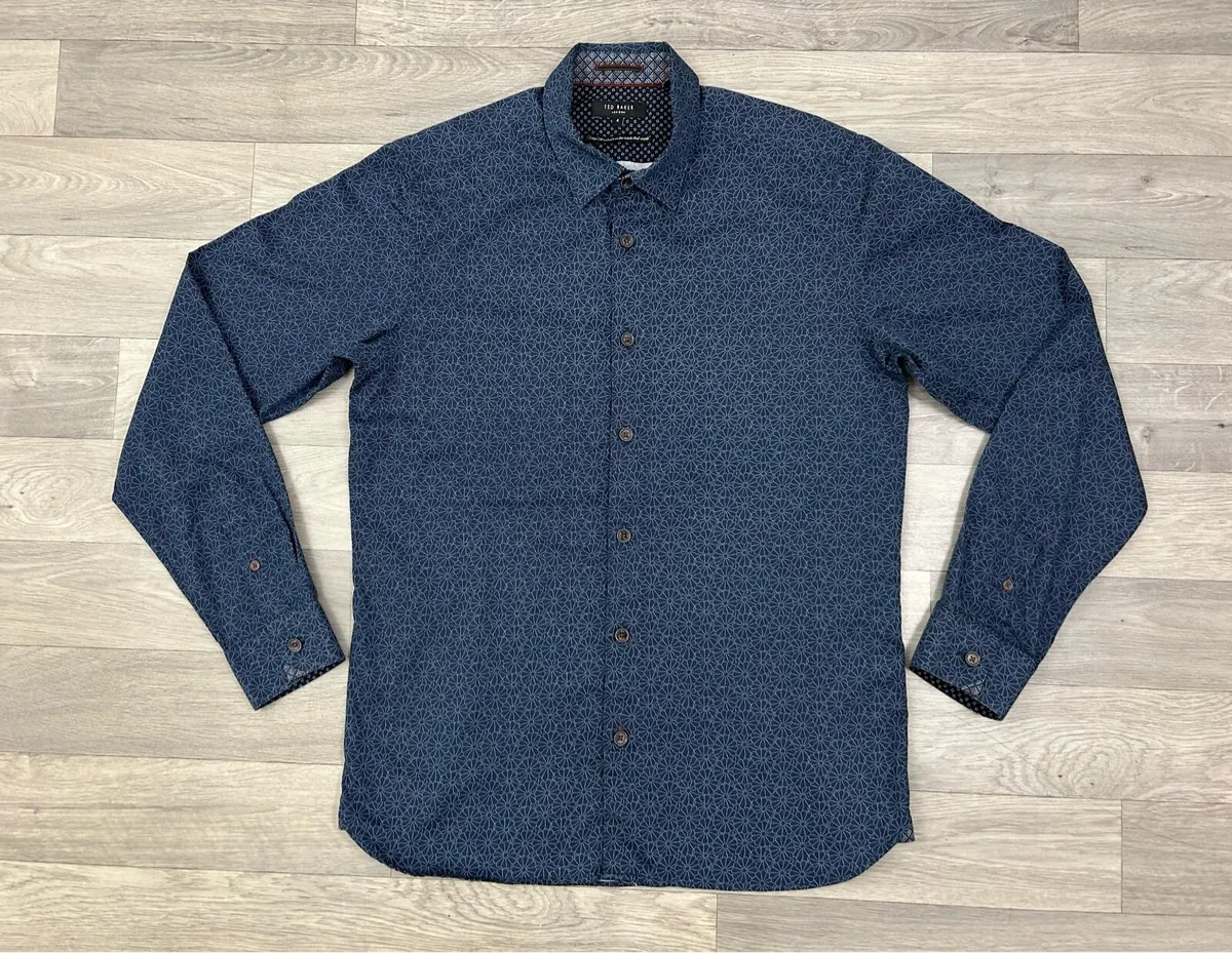 Ted Baker Button Down Floral Patterned Shirt M - Image 1