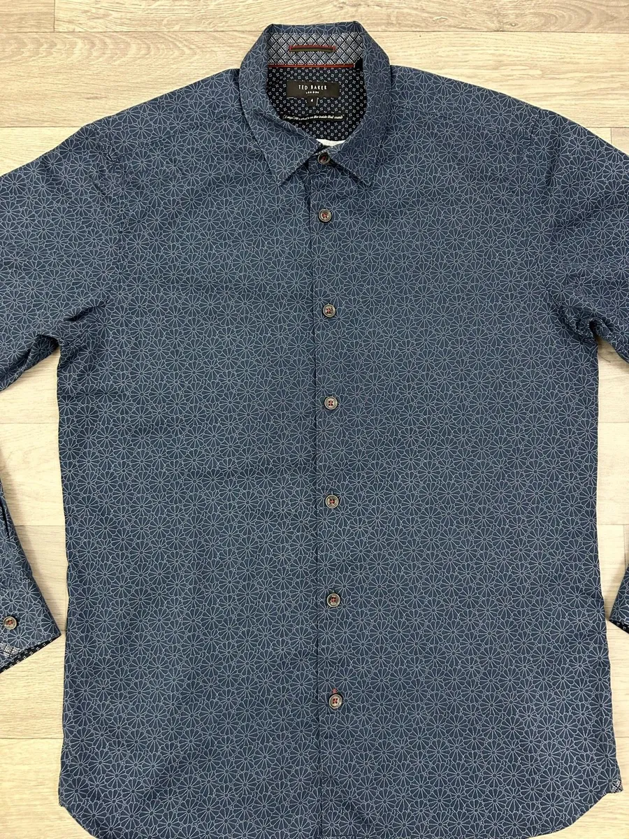 Ted Baker Button Down Floral Patterned Shirt M - Image 2