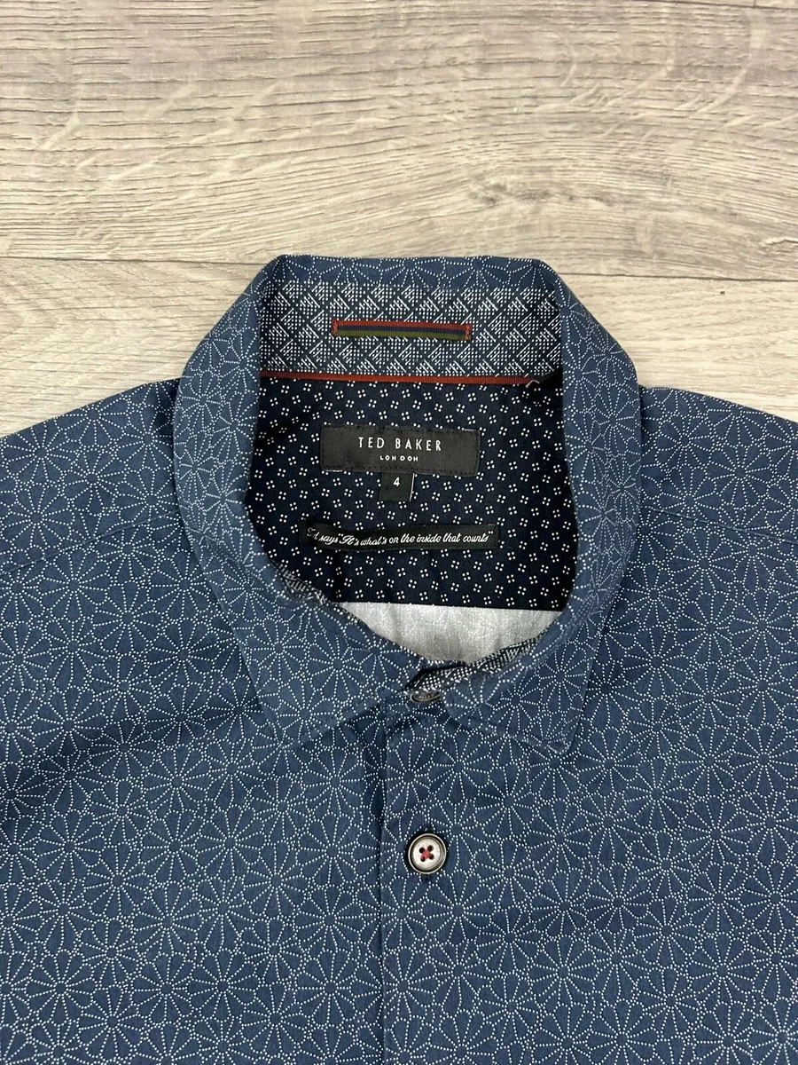 Ted Baker Button Down Floral Patterned Shirt M - Image 3