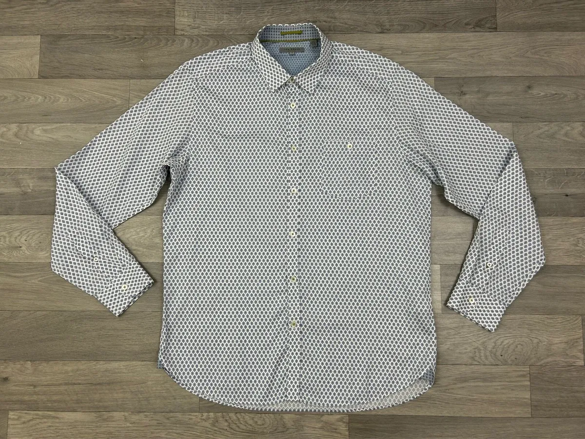 Ted Baker Geometric Patterned Shirt Mens Large - Image 1