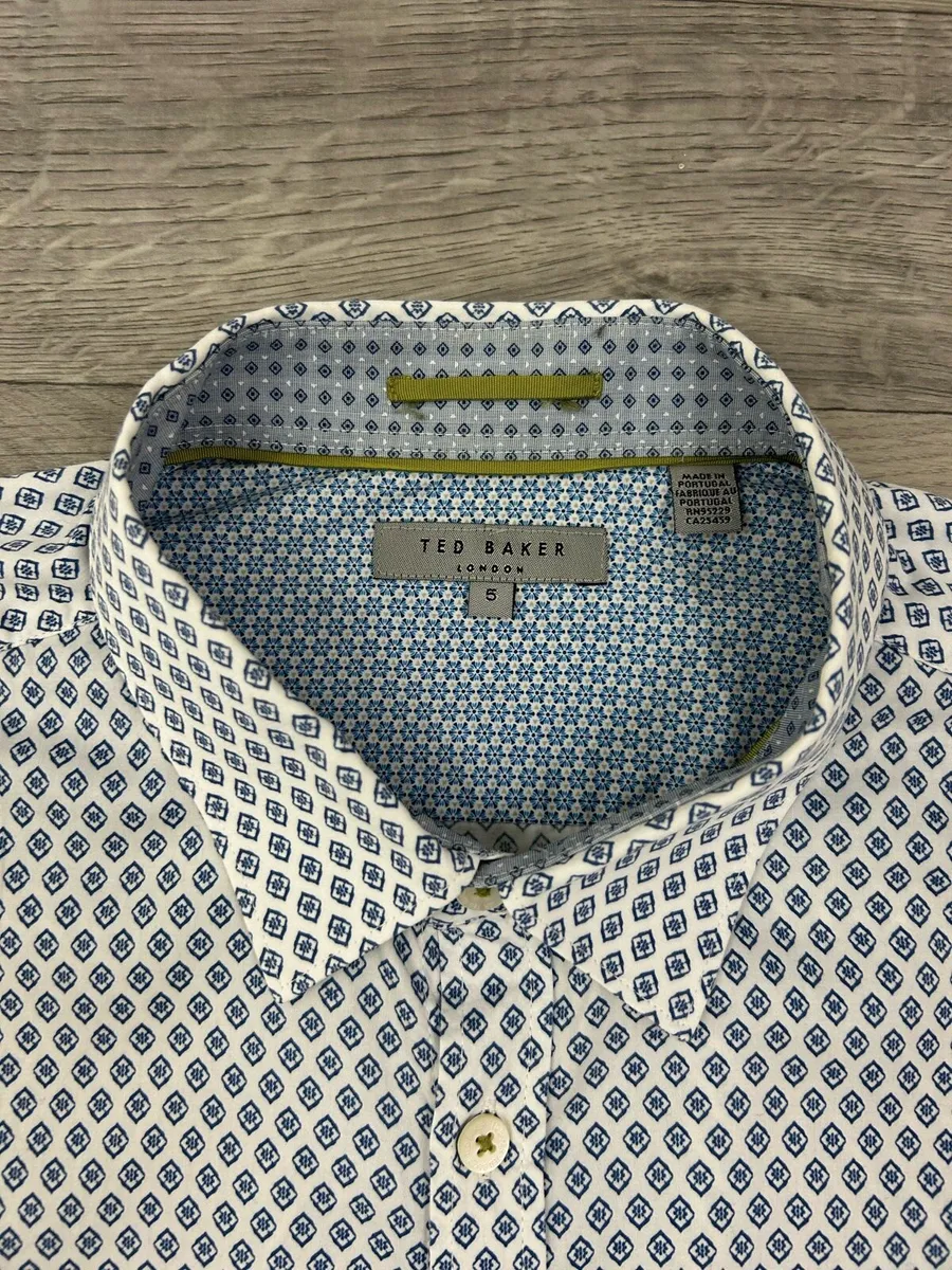 Ted Baker Geometric Patterned Shirt Mens Large - Image 3