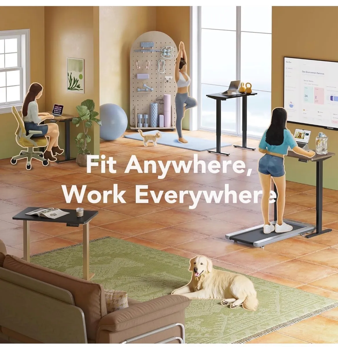 80 cm Electric Standing Desk Adjustable Height - Image 2