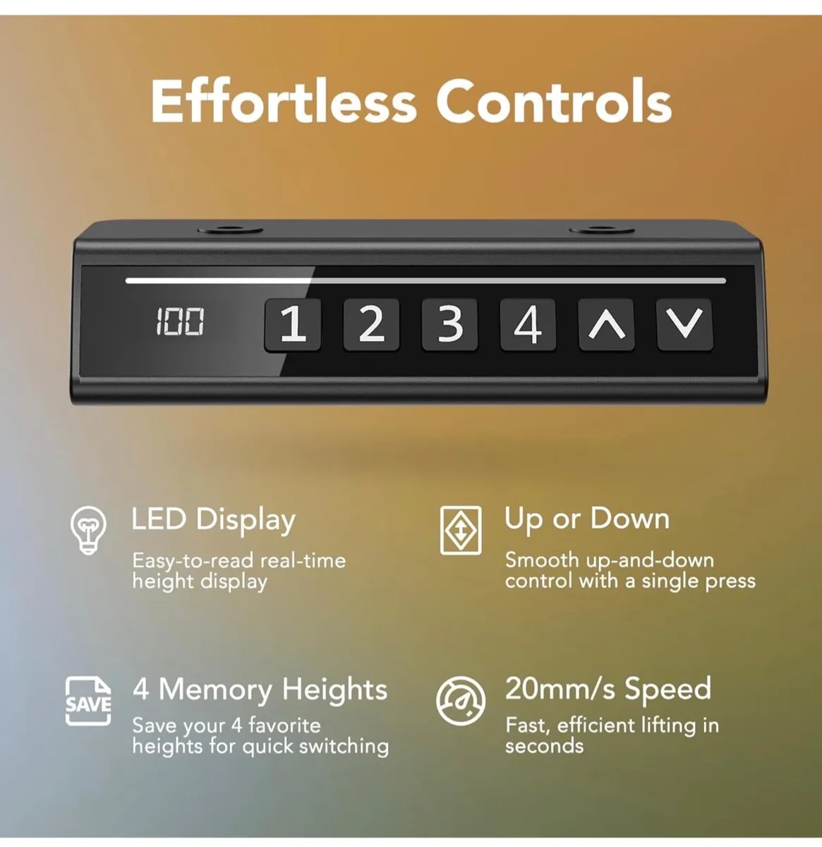 80 cm Electric Standing Desk Adjustable Height - Image 3