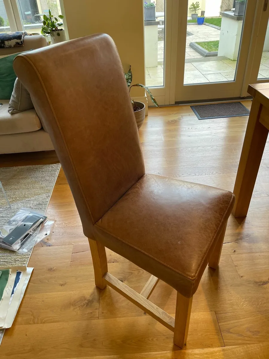 Kitchen Table & Leather Chairs - Image 3