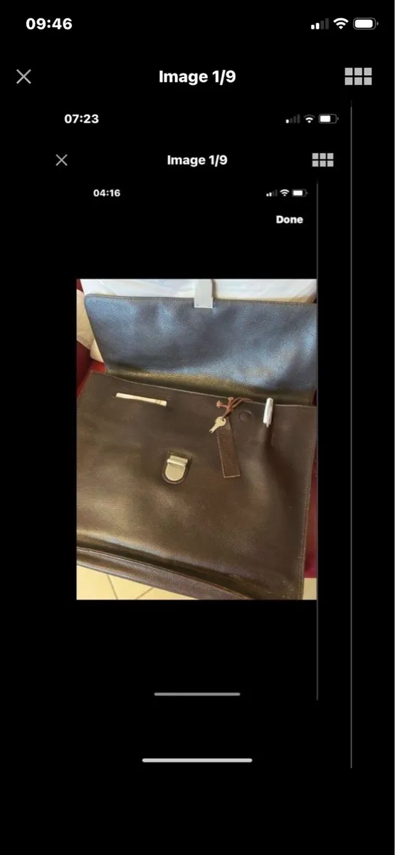 Vintage Leather Picard Laptop / Document Bag - Image 1