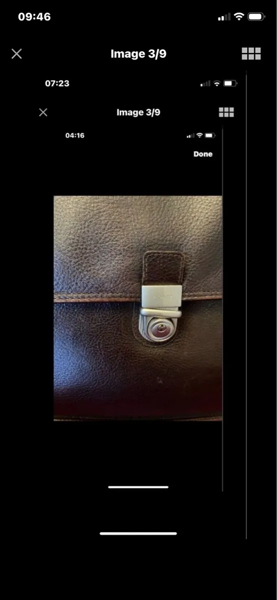 Vintage Leather Picard Laptop / Document Bag - Image 3