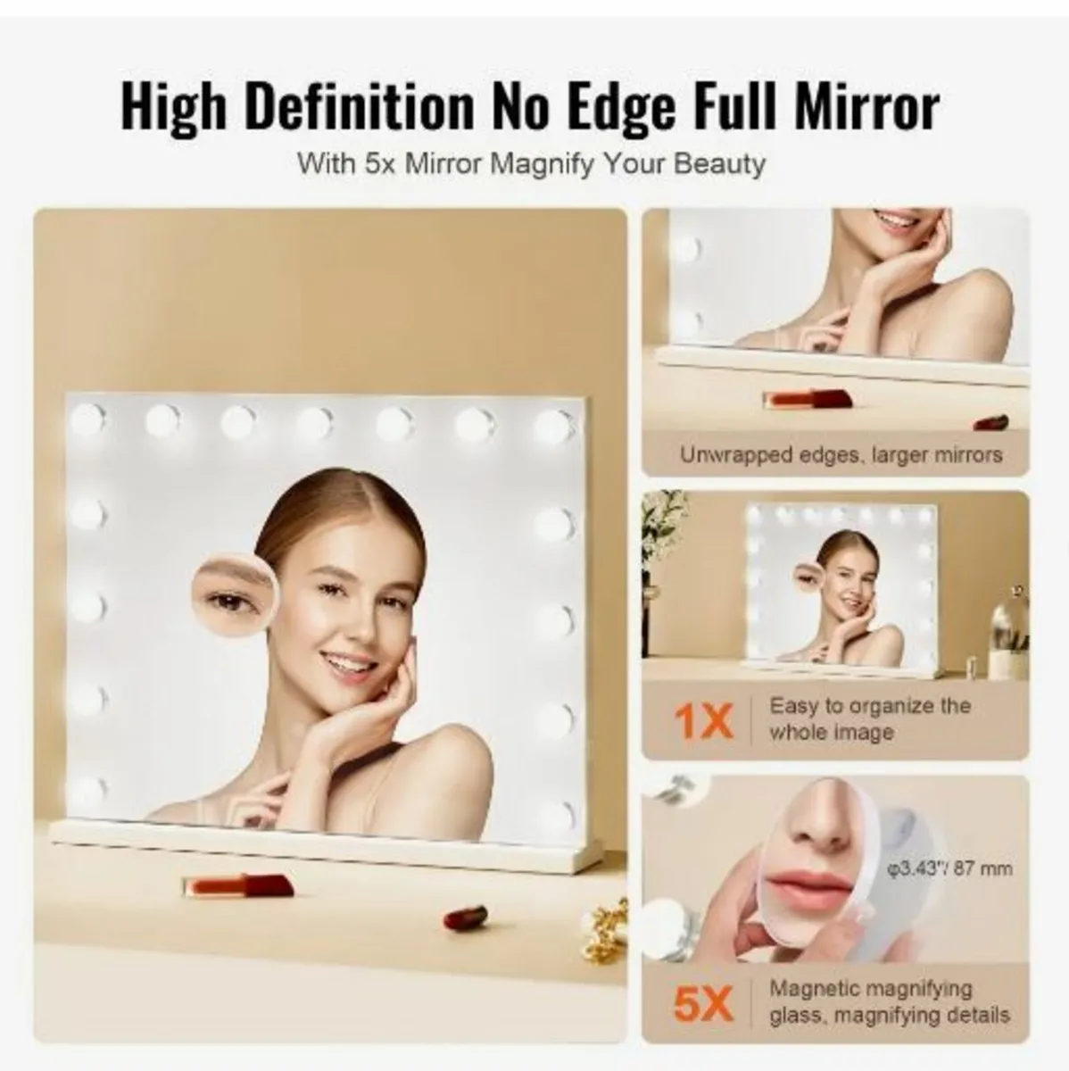 Hollywood Vanity Mirror With Lights - Image 4