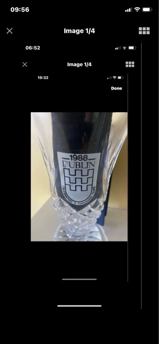 Rare Dublin Millennium Crystal Vase - Image 1
