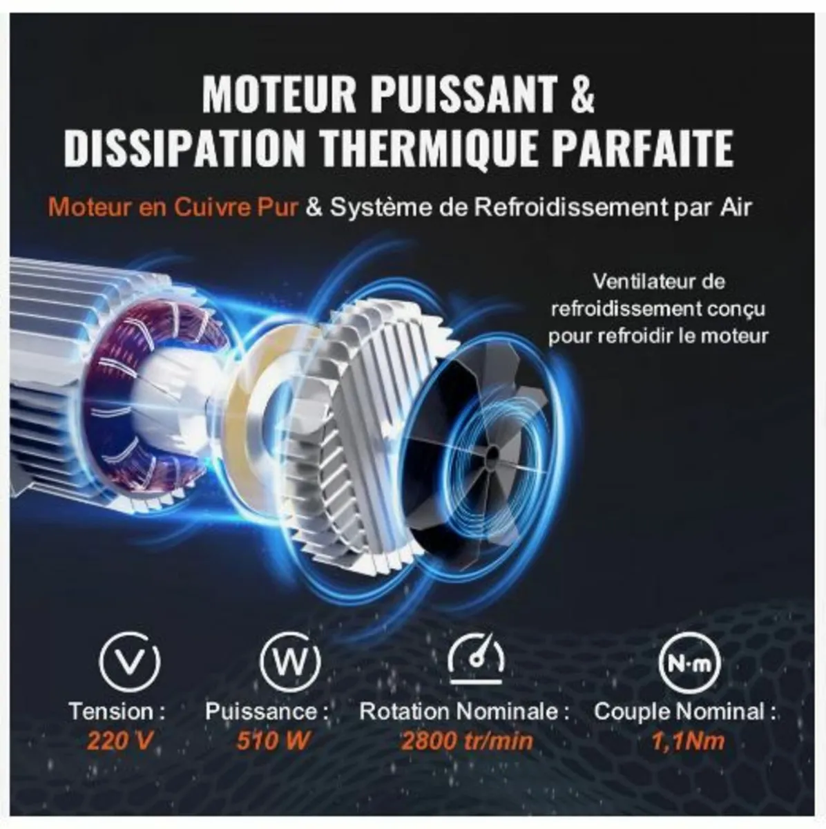 Electric Hoist, 249.5 kg Lifting Capacity, 510W - Image 2