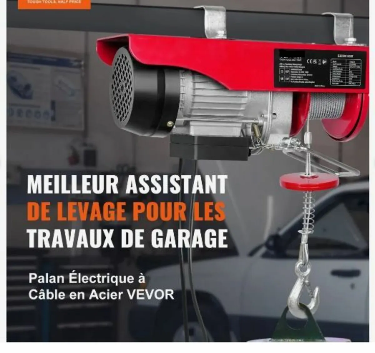 Electric Hoist, 249.5 kg Lifting Capacity, 510W - Image 3