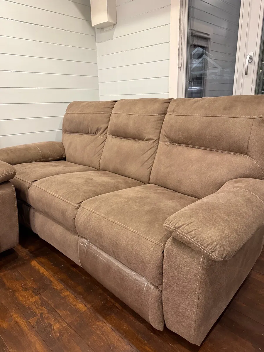 Recliner sofa - taupe - Image 1