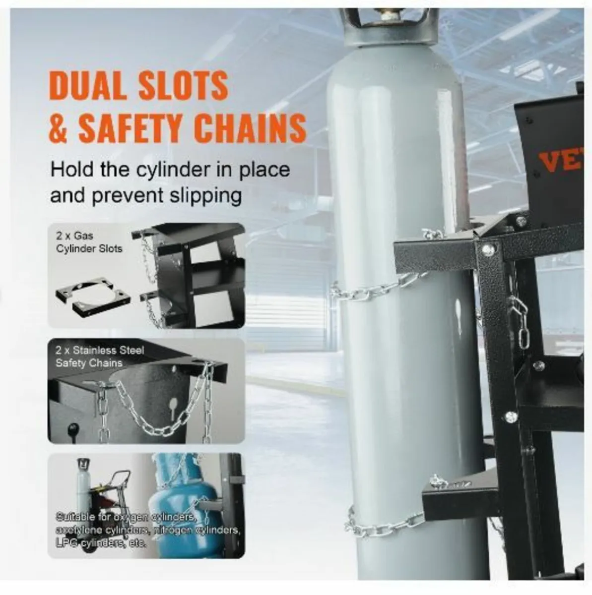 Welding Cart, 3-Tier Heavy Duty Welder Cart - Image 4