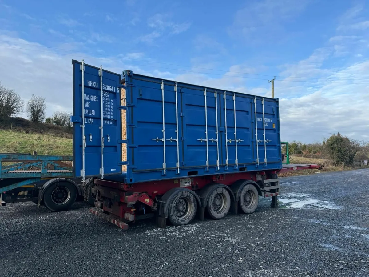 20ft One Trip Container With Side Doors Blue - Image 2