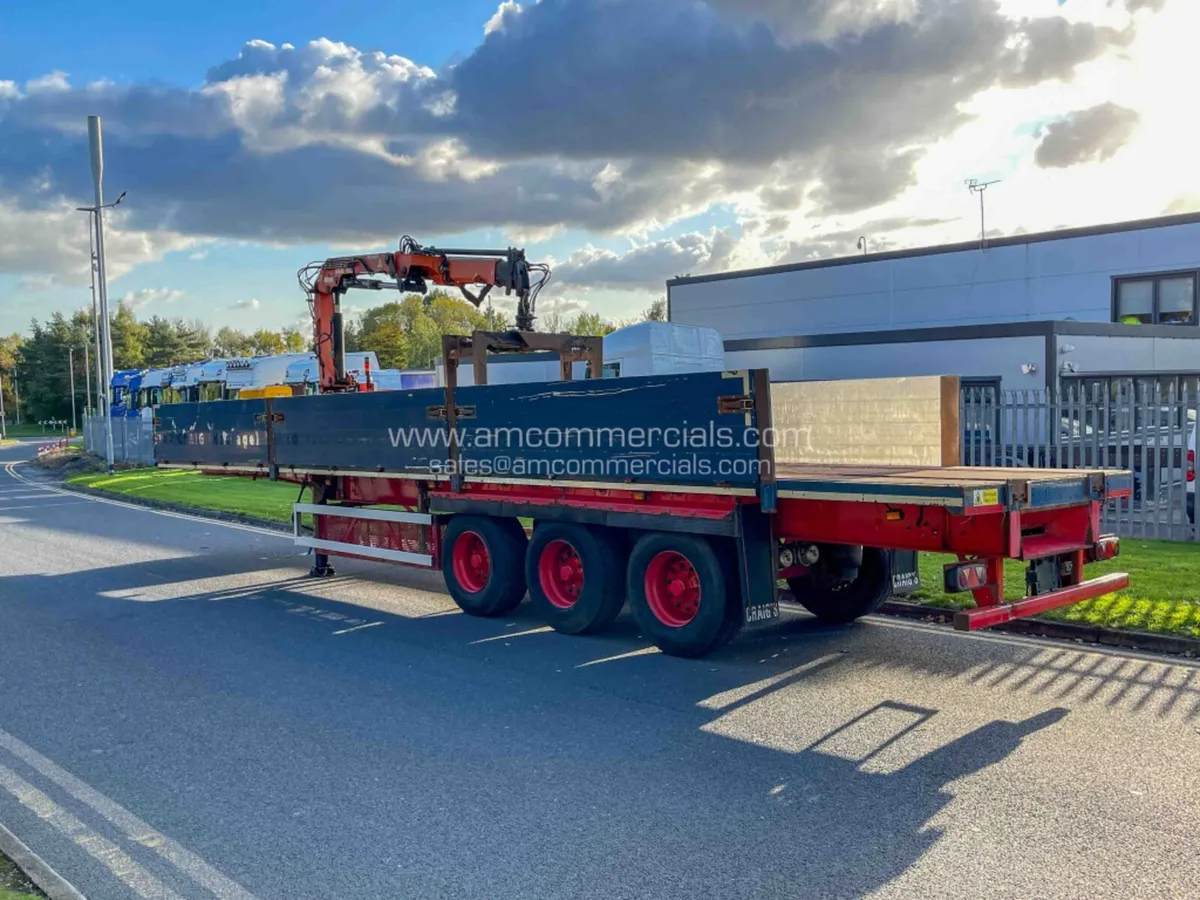 2015 SDC 12.6M DROPSIDE FLATBED BRICK GRAB TRAILER - Image 4