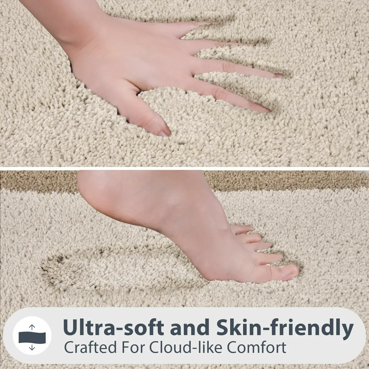 Washable Bathroom Rug 60 x 150 cm Non Slip Bath - Image 2