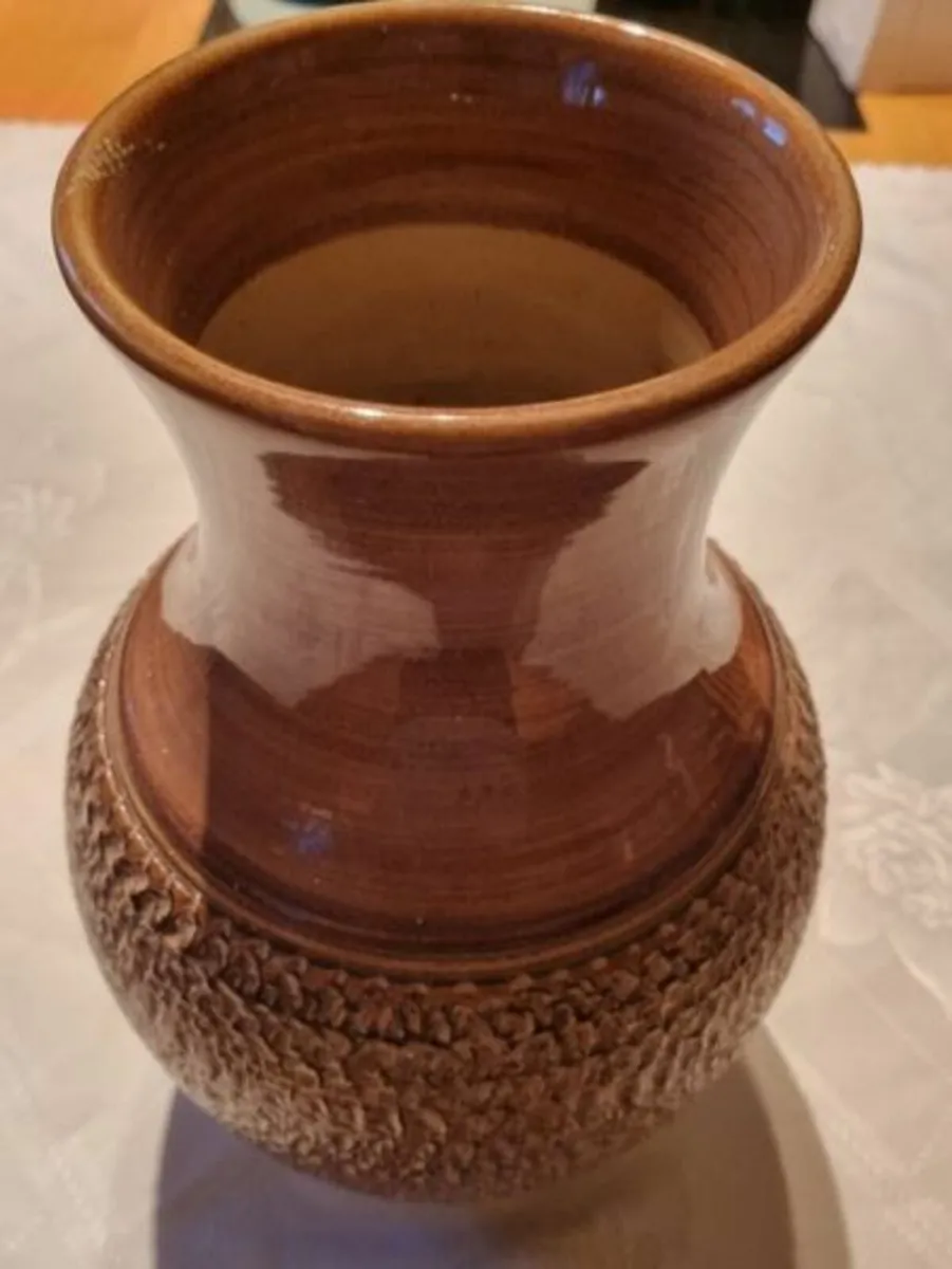 Vintage Denby Large Brown Bracken Vase - Image 2