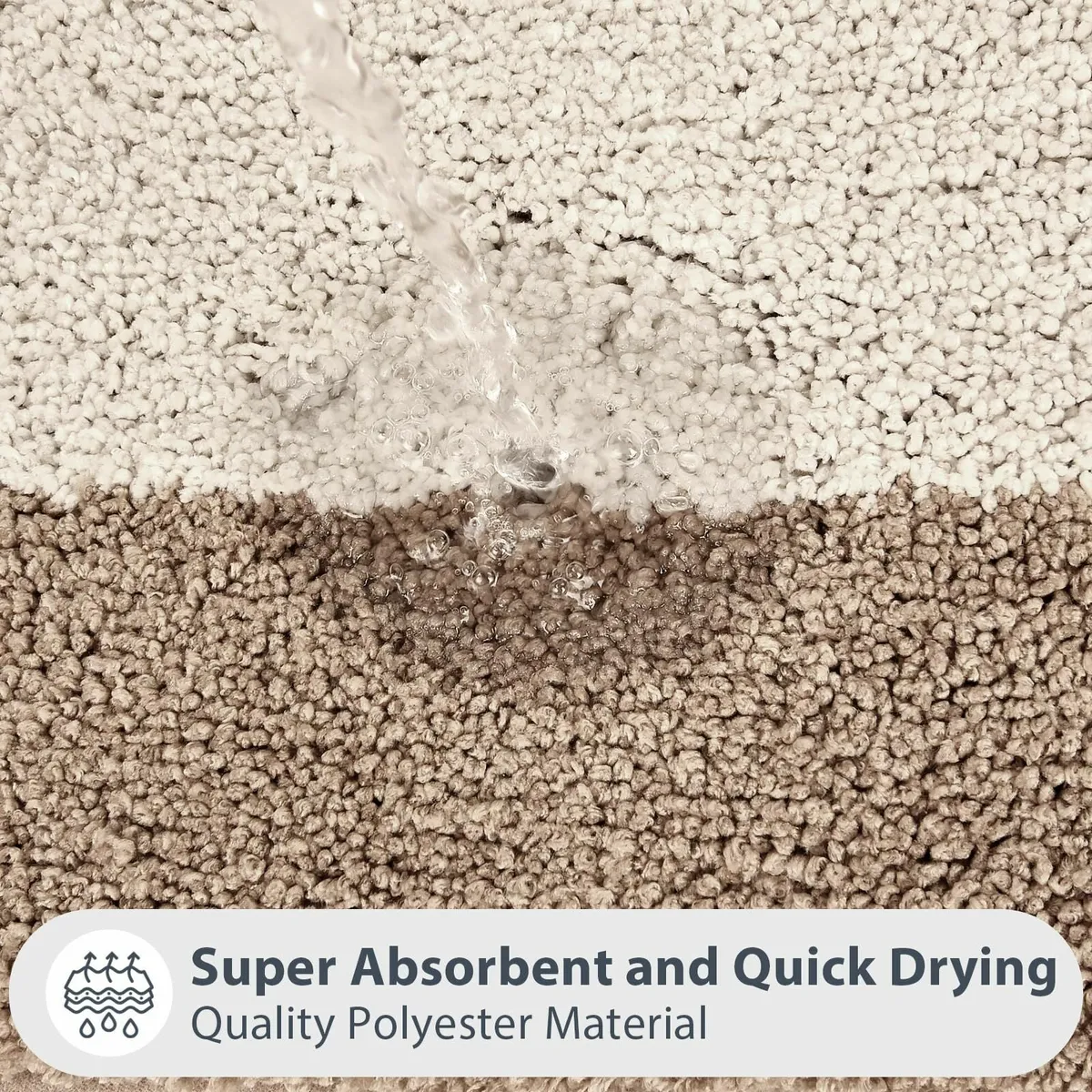 Washable Bathroom Rug 60 x 150 cm Non Slip Bath - Image 3