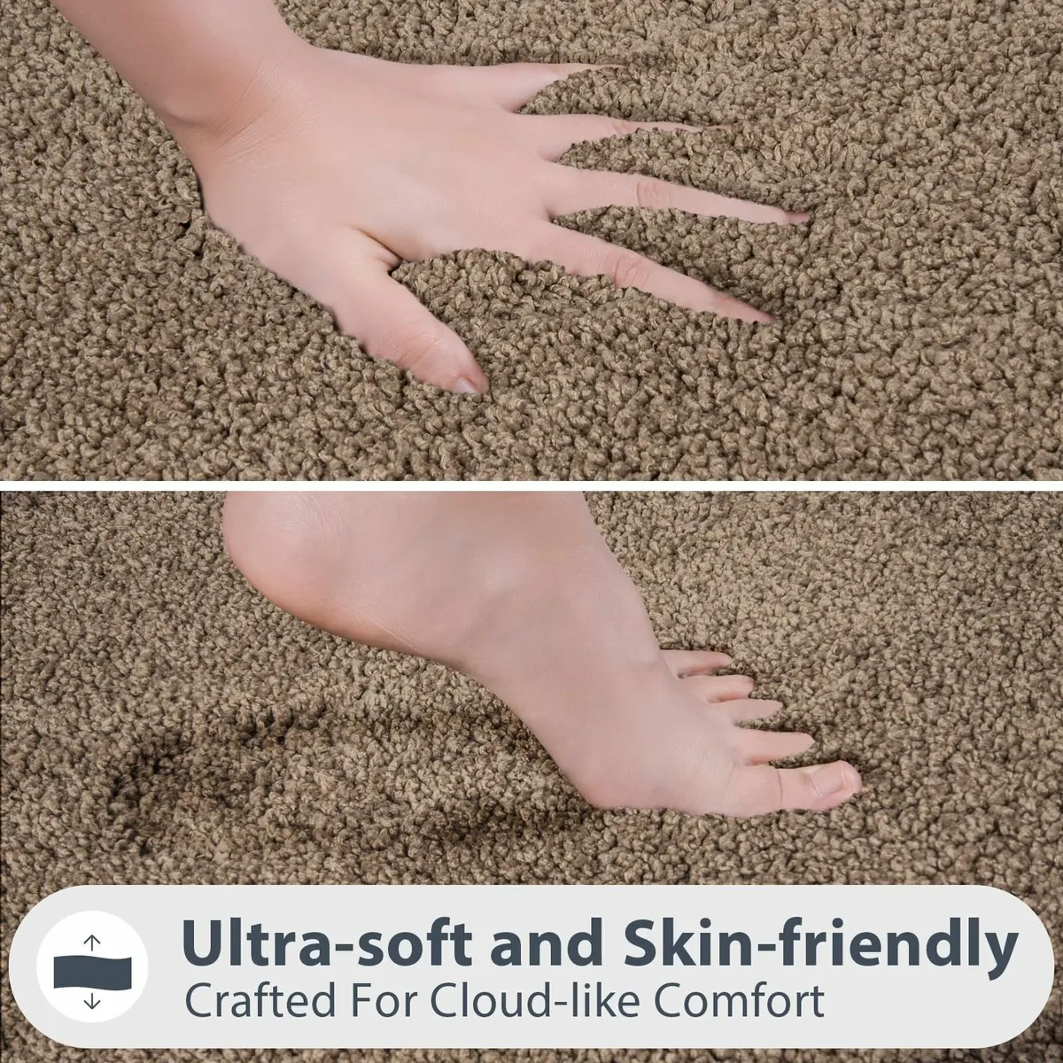 Washable Bathroom Rug 60 x 150 cm Non Slip Bath - Image 2