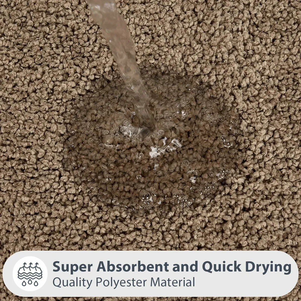 Washable Bathroom Rug 60 x 150 cm Non Slip Bath - Image 3