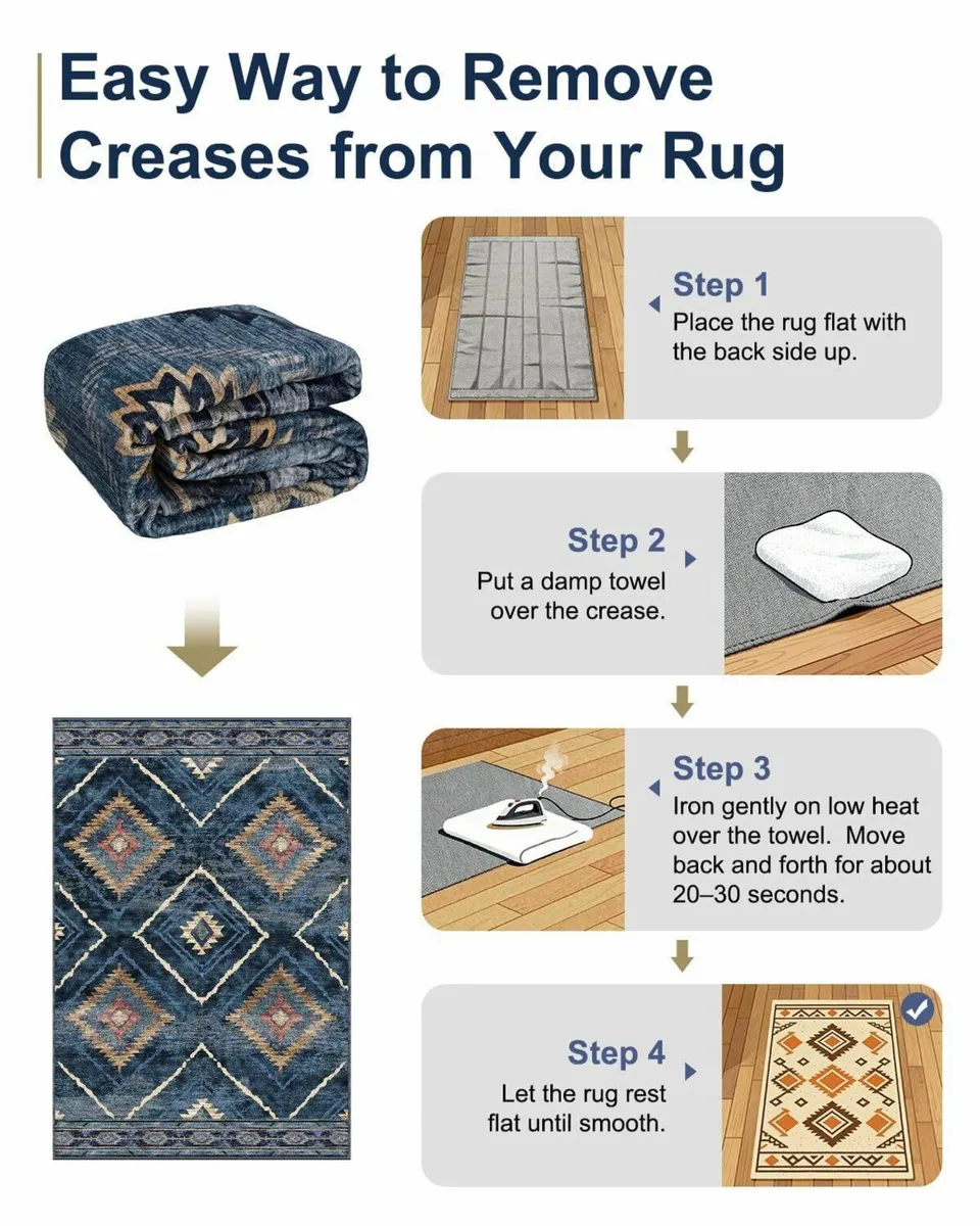 Machine Washable Rugs for Living Room 150x210 cm - Image 4