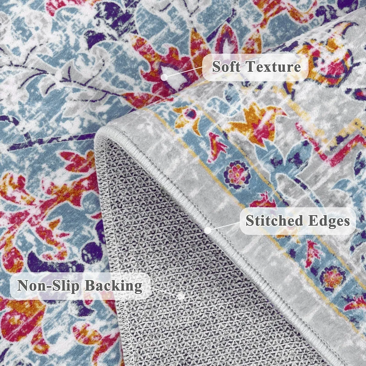 Hallway Runner 80x300cm Non Slip Carpet Runners - Image 3