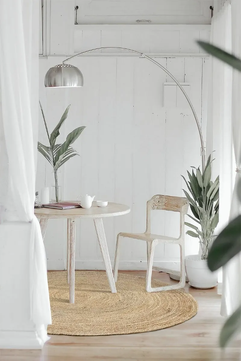 - Rug Jute Round Alhambra Natural Colour Area - Image 2