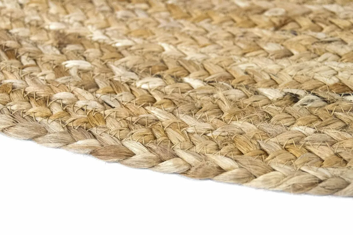 - Rug Jute Round Alhambra Natural Colour Area - Image 3