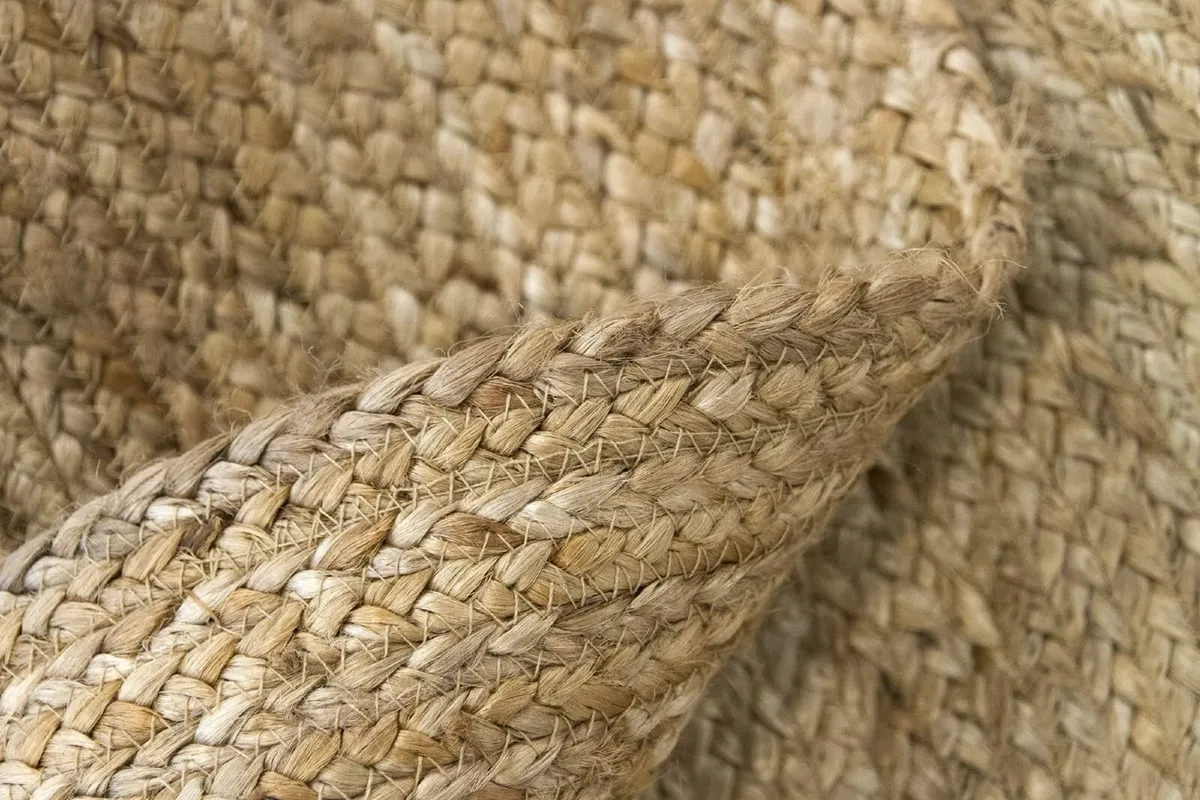 - Rug Jute Round Alhambra Natural Colour Area - Image 4