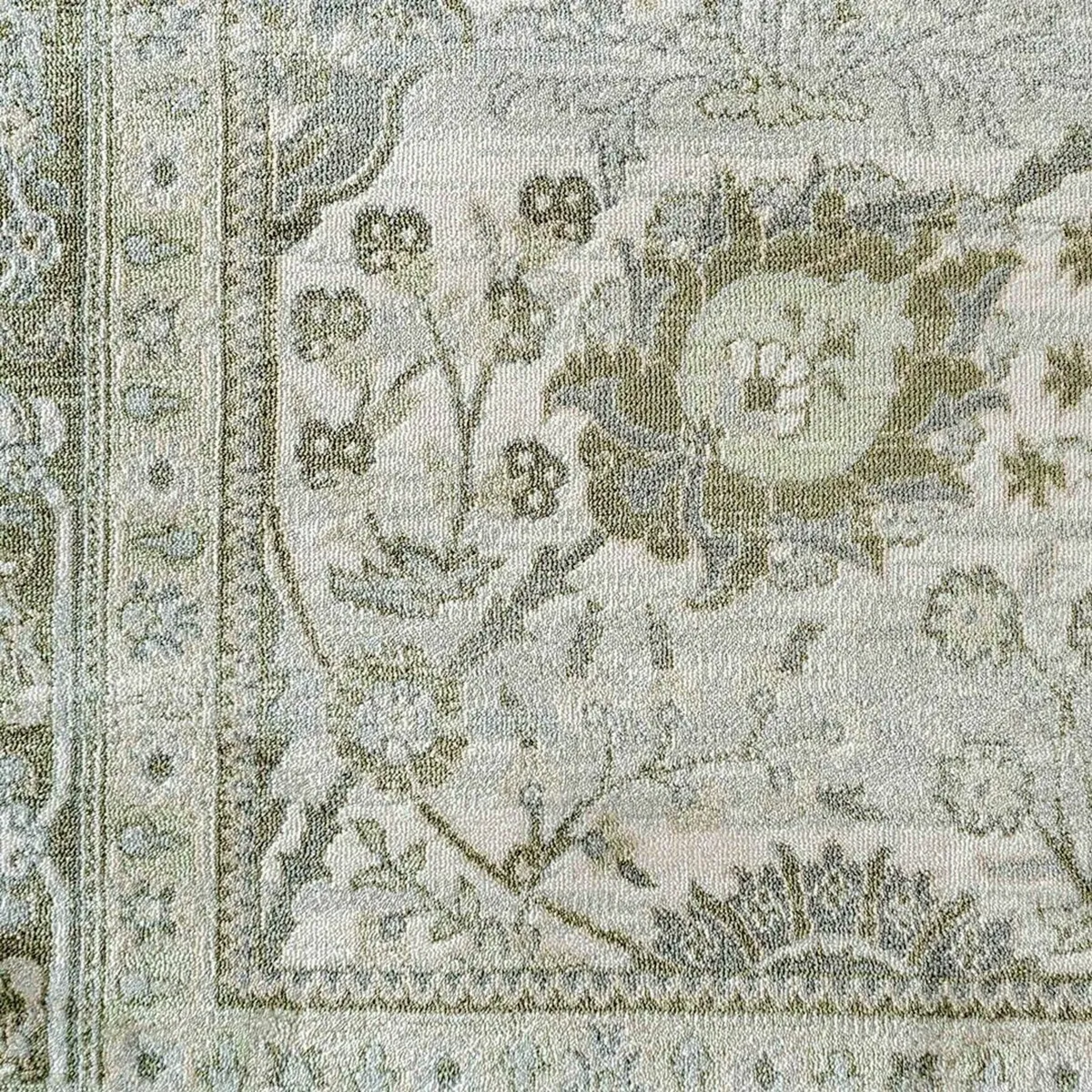 Traditional Antique Floral Sage Green Living Room - Image 2