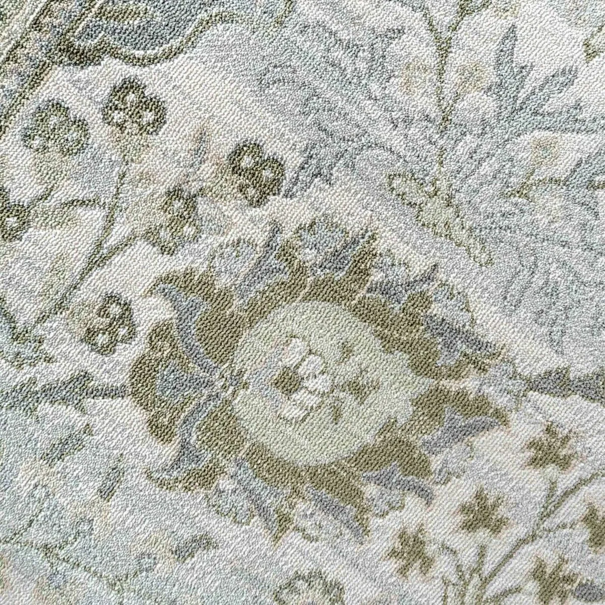 Traditional Antique Floral Sage Green Living Room - Image 3