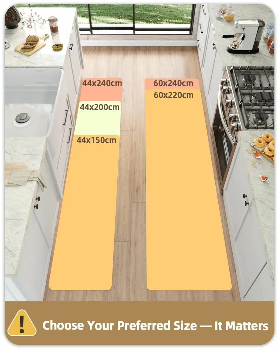 Color G Kitchen Mat 44 x 200 cm Heavy Duty Anti - Image 2