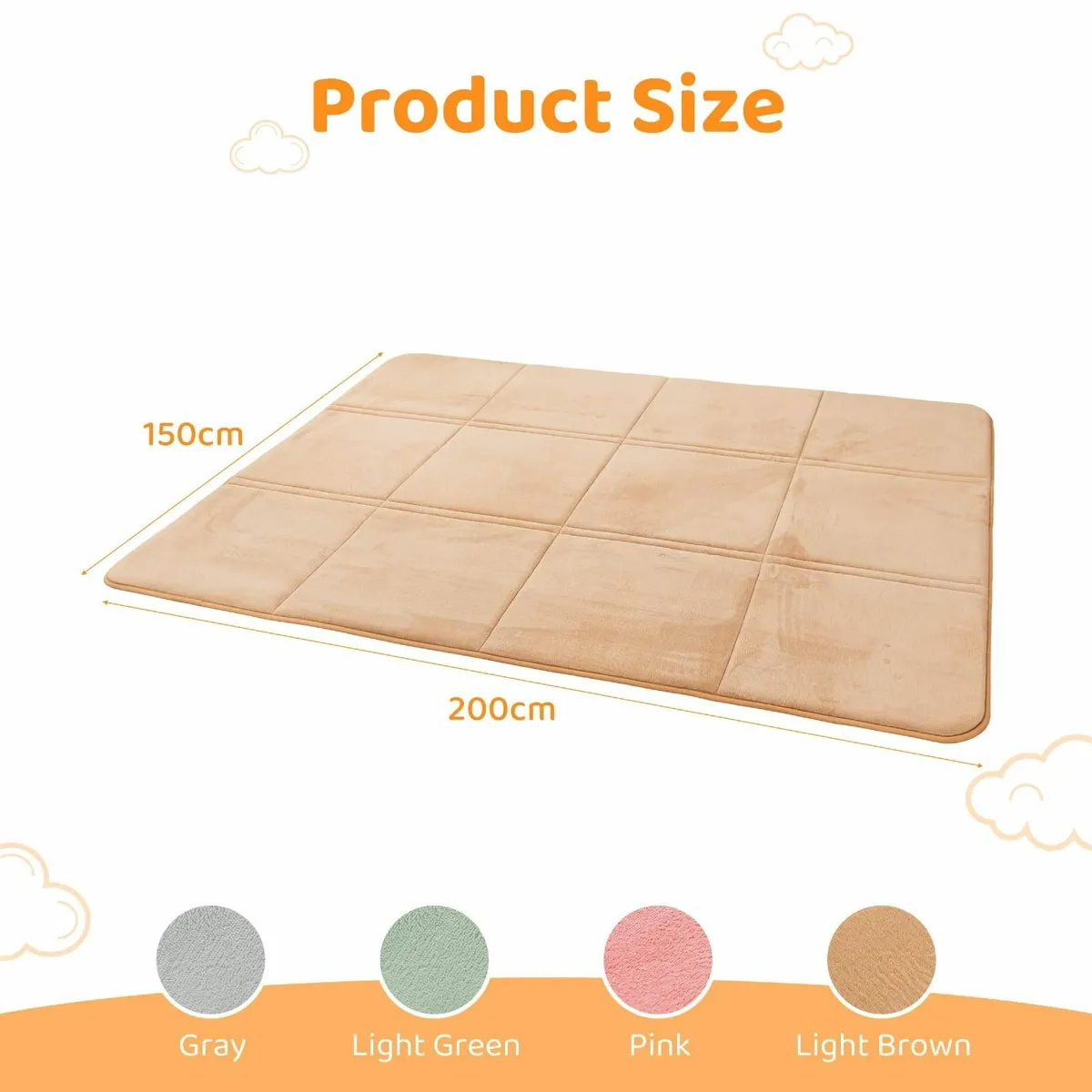 3cm Thick Baby Play Mat for Floor 150 x 200cm - Image 2