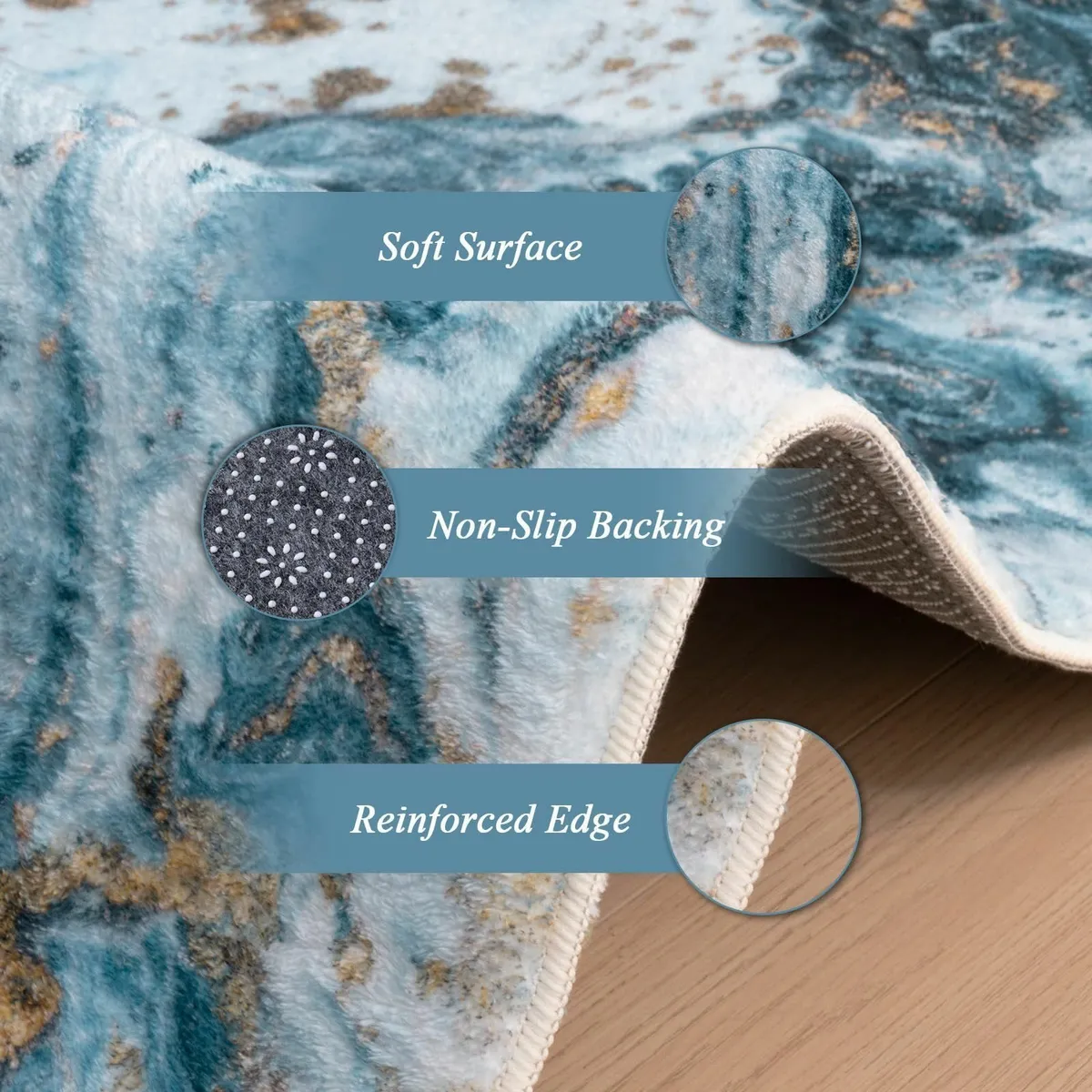 Living Room Rugs Large - 160x230 cm Upgraded 10mm - Image 4