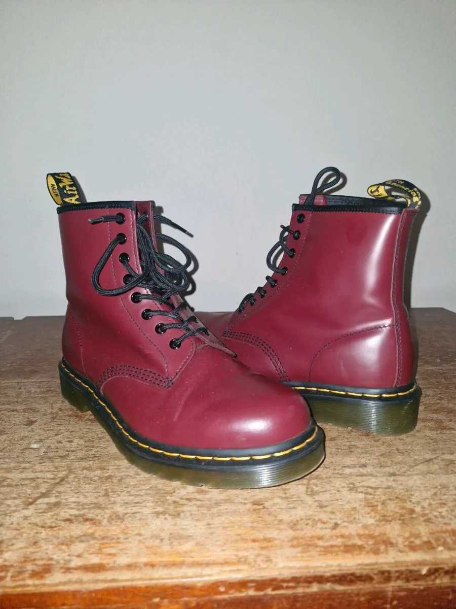 Dr Martens 1460 Cherry Red Boots Men - Image 1