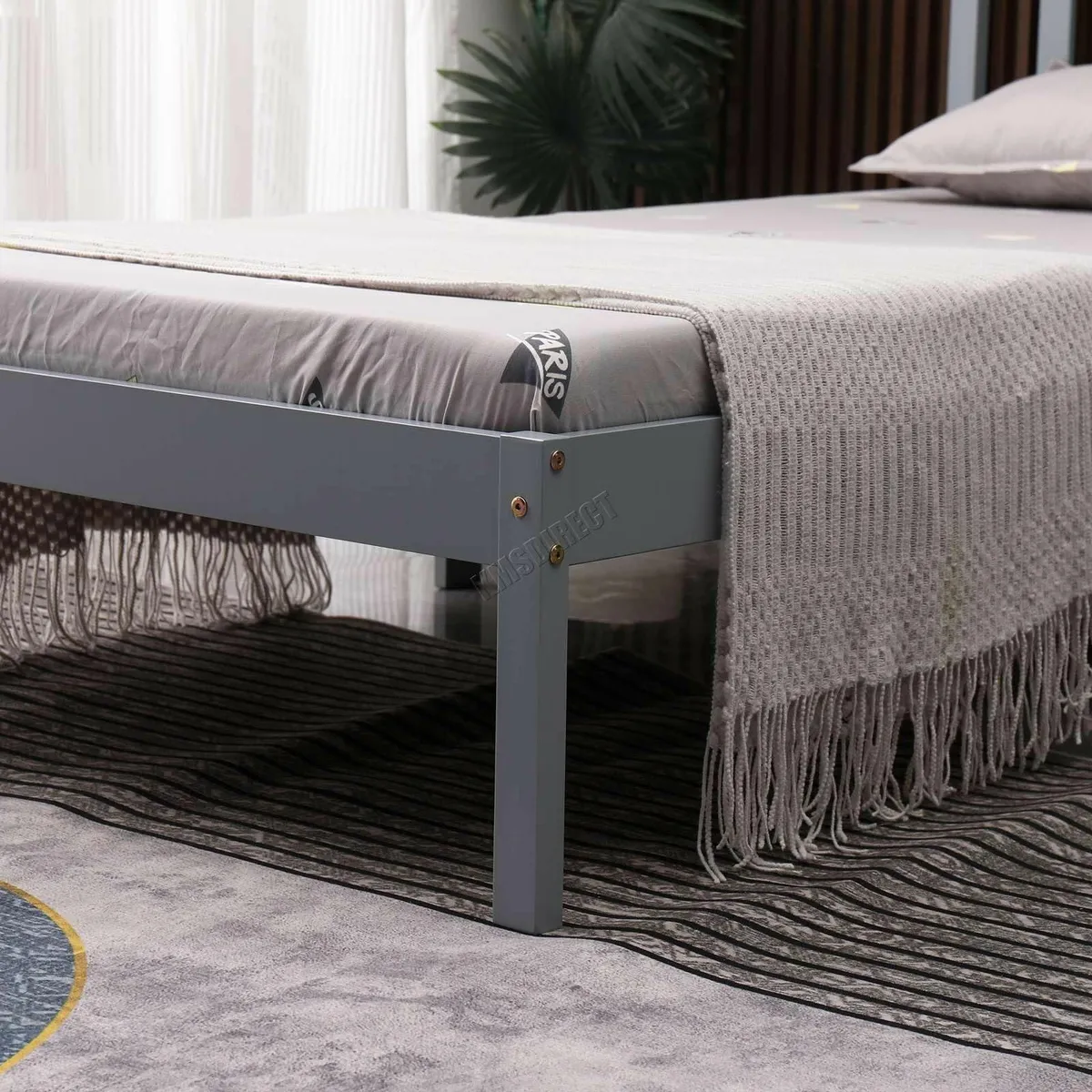 Single Bed Solid Pine Frame Headboard Durable - Image 2