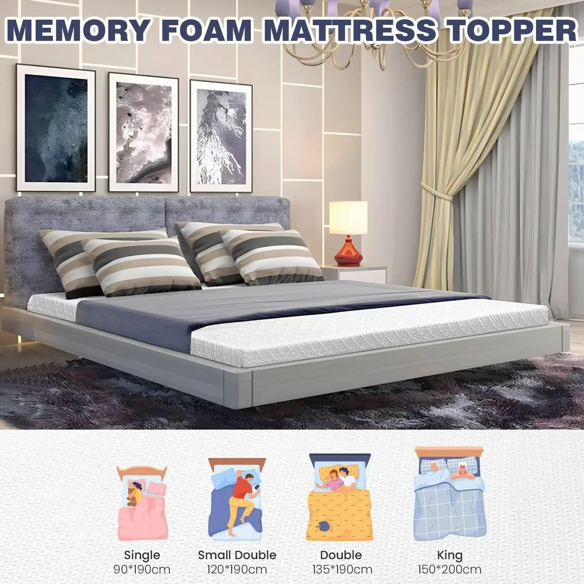 Mattress Topper Small Double Bed - Dual-layer - Image 2