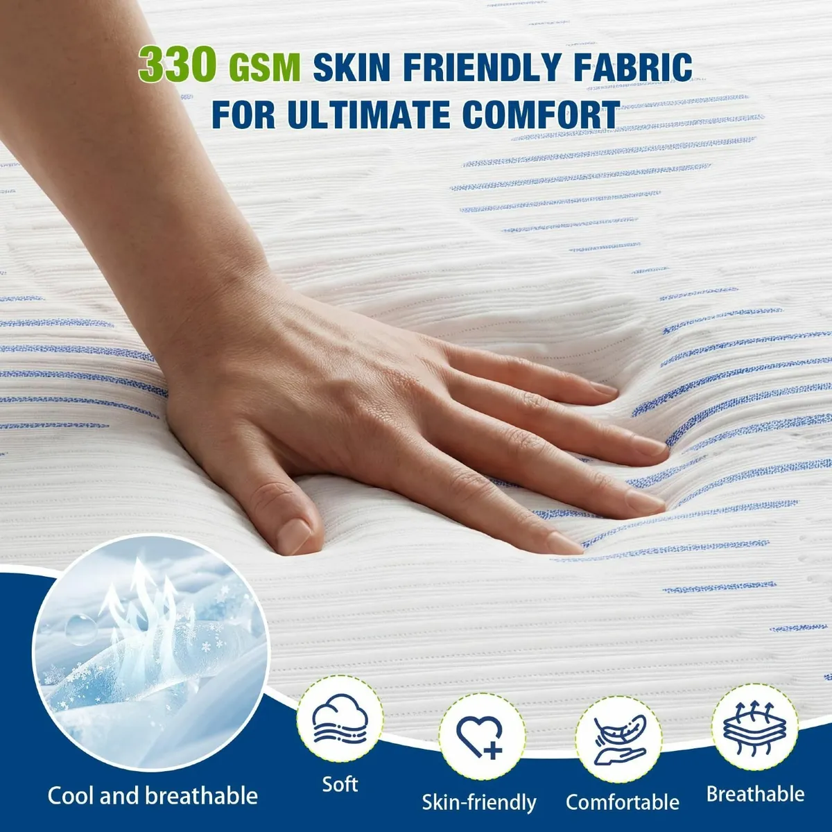 Extra Thick Mattress Topper Double Gel Memory - Image 4
