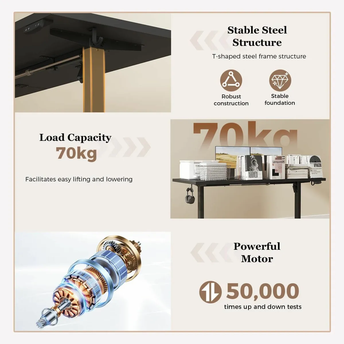 Height-Adjustable Desk Electric Sit-Stand Office - Image 4