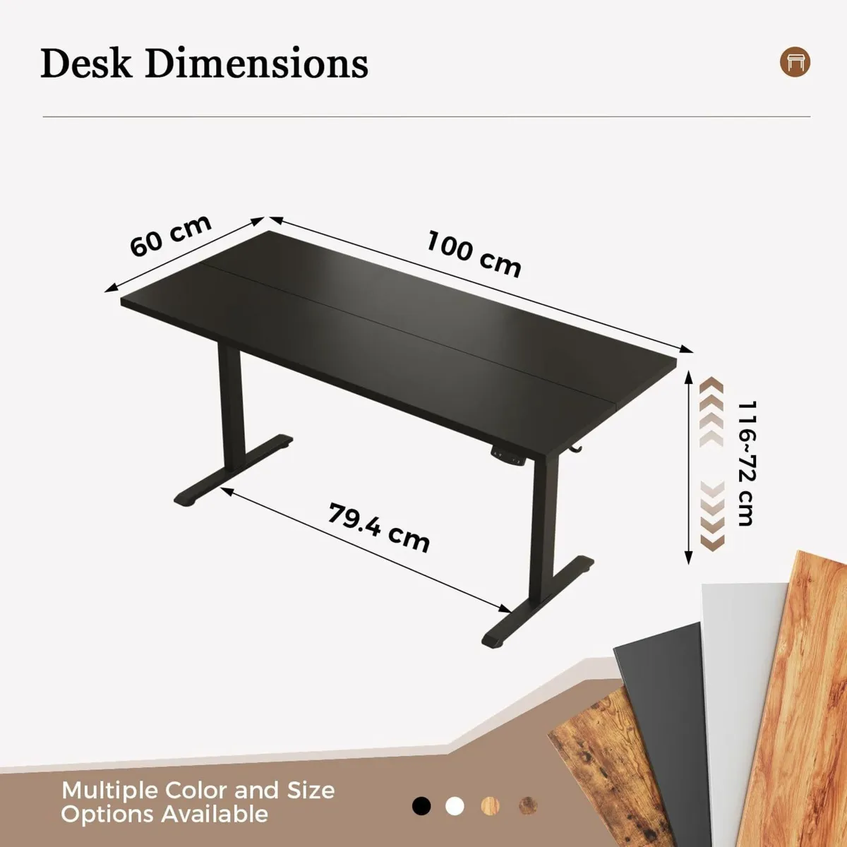 Height-Adjustable Desk Electric Sit-Stand Office - Image 2