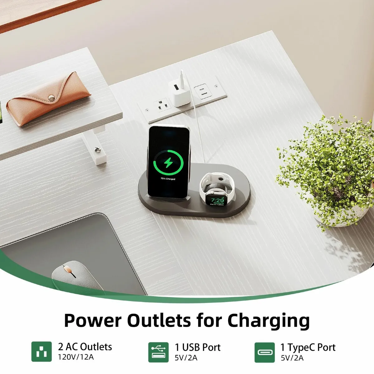 L Shaped Gaming Desk with 4 Drawers 47 Reversible - Image 4