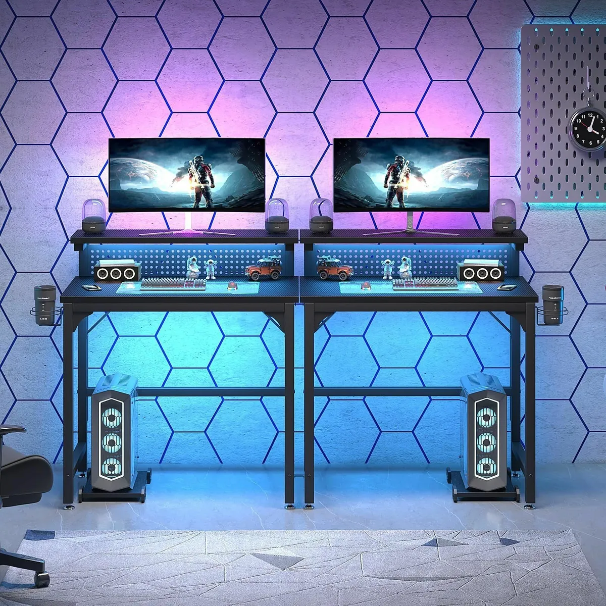 Gaming Desk with CPU Stand 80CM Industrial - Image 4